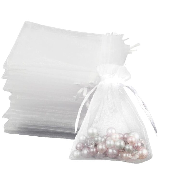 Leylve Sacchetti in Organza 7x9 cm per Confetti e Bomboniere – 100 pz