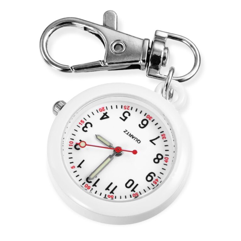 Ertlutw orologio da taschino con portachiavi al quarzo per medici e infermieri