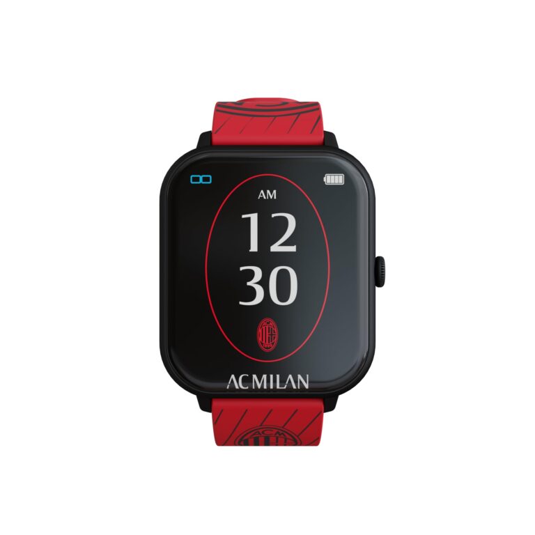 TECHMADE Ac MIlan Smartwatch, orologio digitale, schermo rettangolare full touch, chiamate, notifiche, funzione SOS, spor...