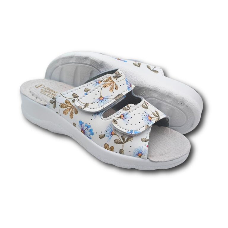 Primo Calzature Ciabatte sanitarie donna in pelle doppia fascia