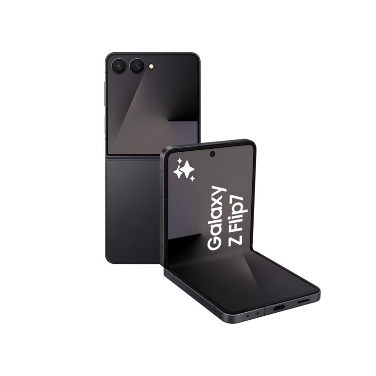 Samsung Galaxy Z Flip7, telefono AI, nero notte, spazio di archiviazione 256 GB, memoria 12 GB, fotocamera da 50 MP per se...