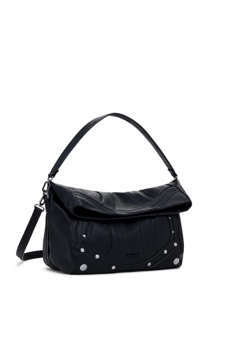 Desigual borsetta borsa a tracolla Loverty Embro Patch Hand Bag Black nero