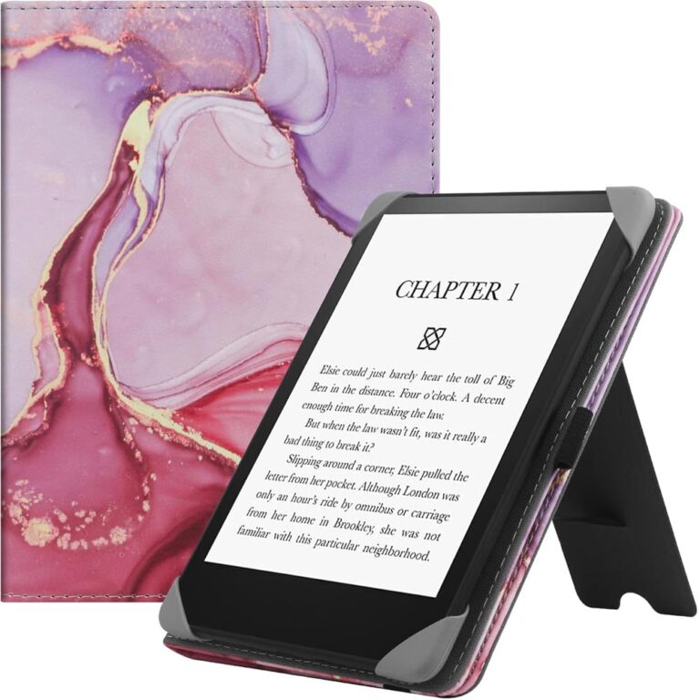HGWALP Custodia universale per 6-7 pollici eReaders, Folio Stand Cover con cinturino compatibile con Kindle Paperwhite/Col...