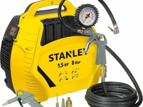 Stanley Compressore Portatile Senza Olio 8 Bar con Tubo 3m