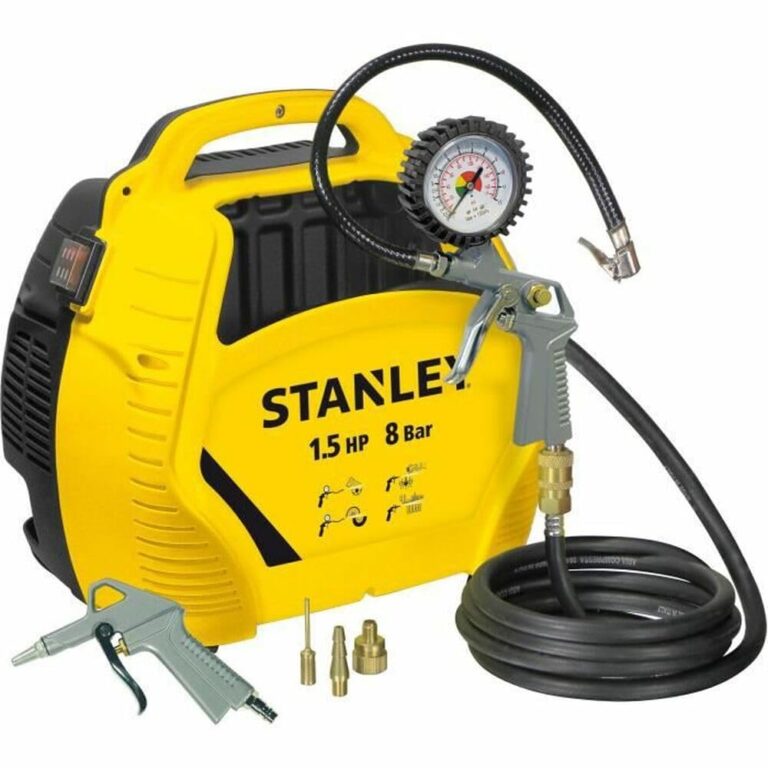 Stanley Compressore Portatile Senza Olio 8 Bar con Tubo 3m