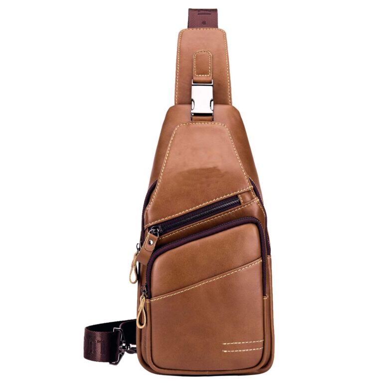MANNUOSI Uomo Borse A Spalla Moda Casual Vera pelle Borse A Tracolla
