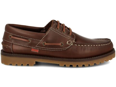 Payma scarpe da barca in pelle unisex con tre occhielli