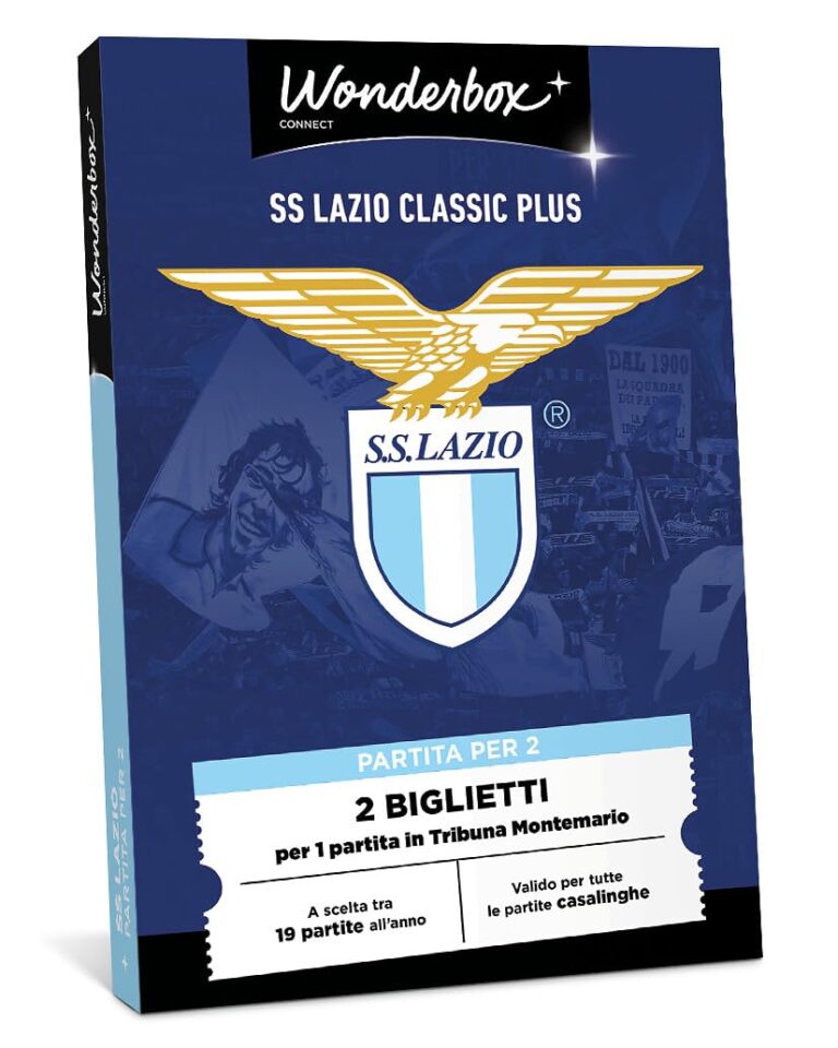 Wonderbox Connect - Cofanetto Regalo - SS Lazio Classic Plus - 1 Partita - 1 o 2 Biglietti - Vali...
