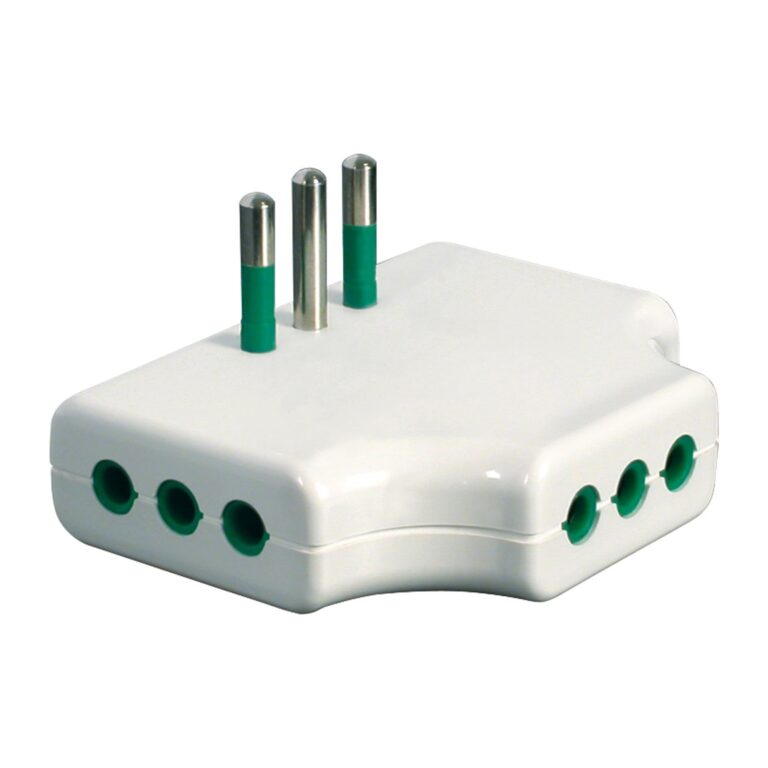 Fanton 82250 Adattatore Triplo Piatto Salvaspazio 10A per prese italiane