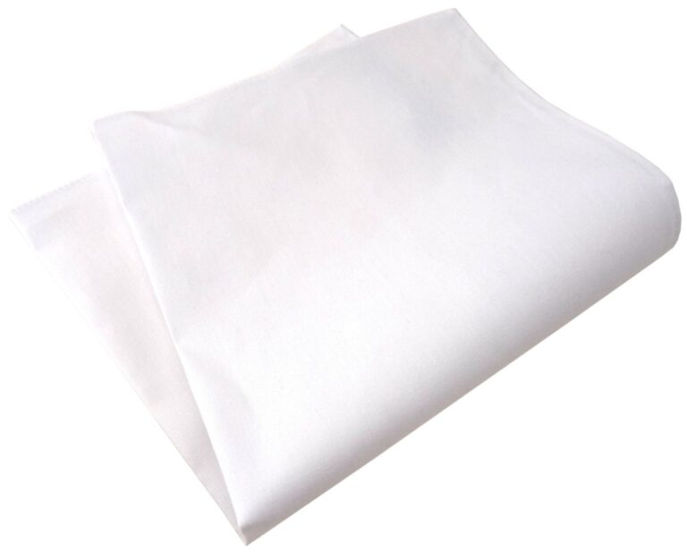 TigerTie Fazzoletto da Taschino Bianco Puro 100% Cotone 33x33 cm