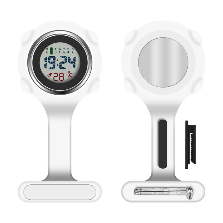 Vicloon orologio per infermieri in silicone con spilla (3 pezzi)