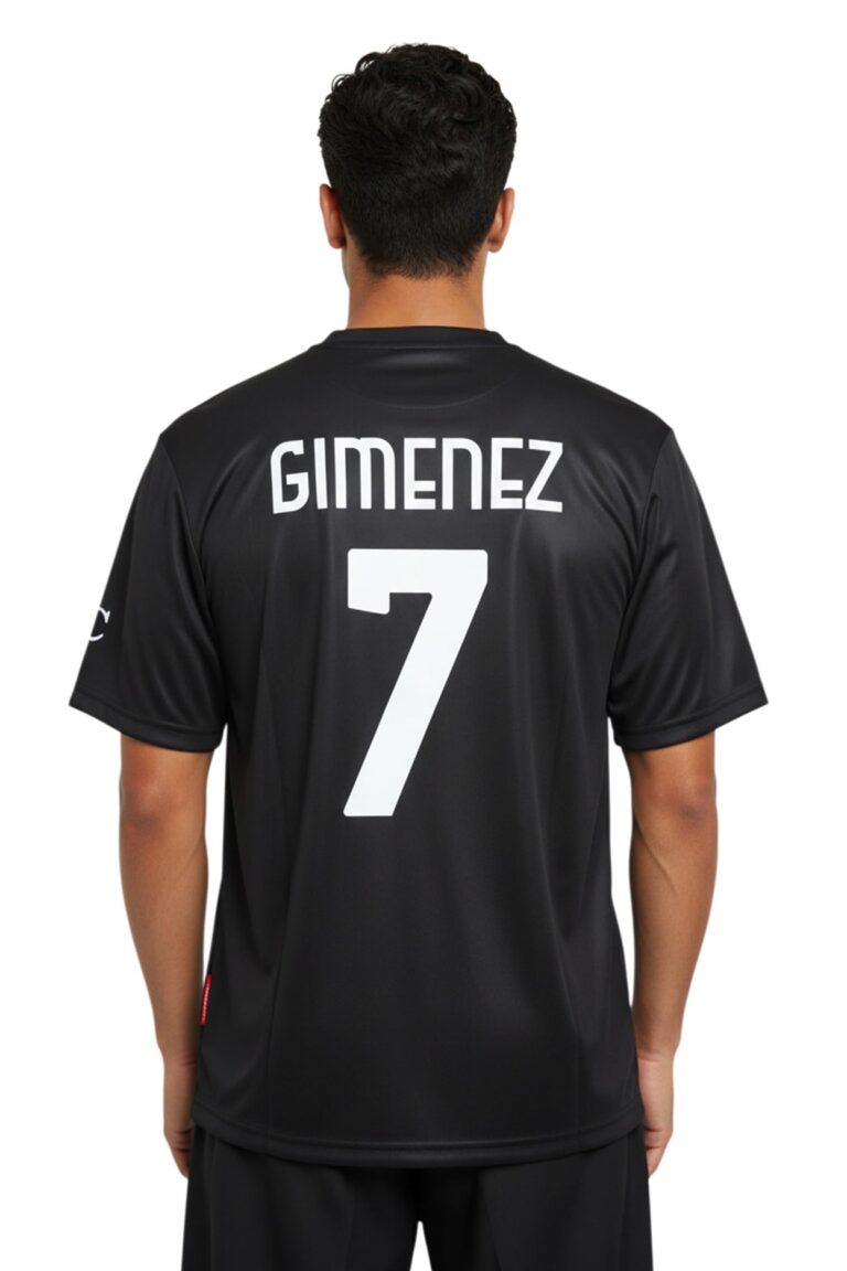 AC Milan Maglia Gimenez 7 Replica Ufficiale 2025/2026, Rossonera a Strisce, Adulto e Bambino