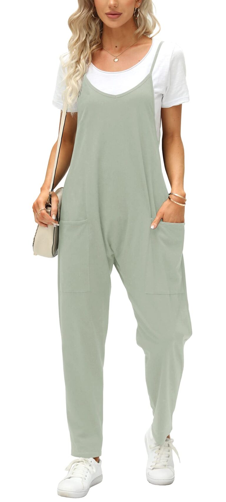 Ebifin Salopette Donna da Lavoro Estiva con Tasche