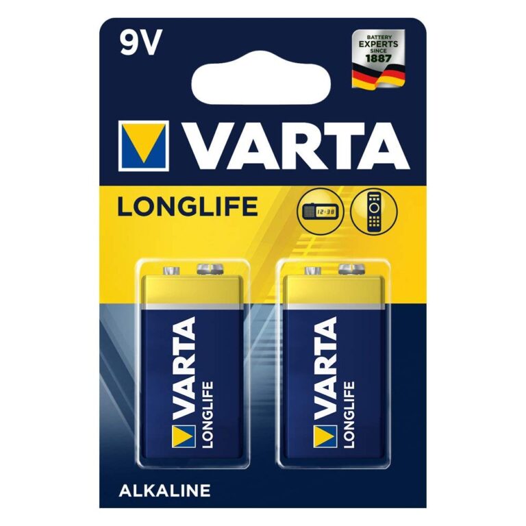 VARTA Longlife 9V blocco alcalino (6LP3146) – Confezione da 2