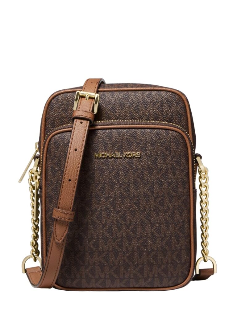 Michael Kors Jet Set Travel Signature - Borsa a tracolla in PVC con logo medio