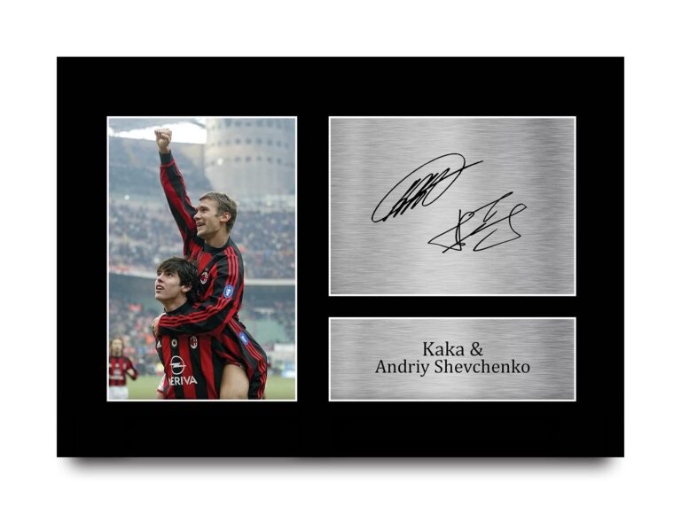 HWC Trading A4 Kaka & Andriy Shevchenko A C Milan Regali Stampati Autografo Firmato Foto Per Gli ...