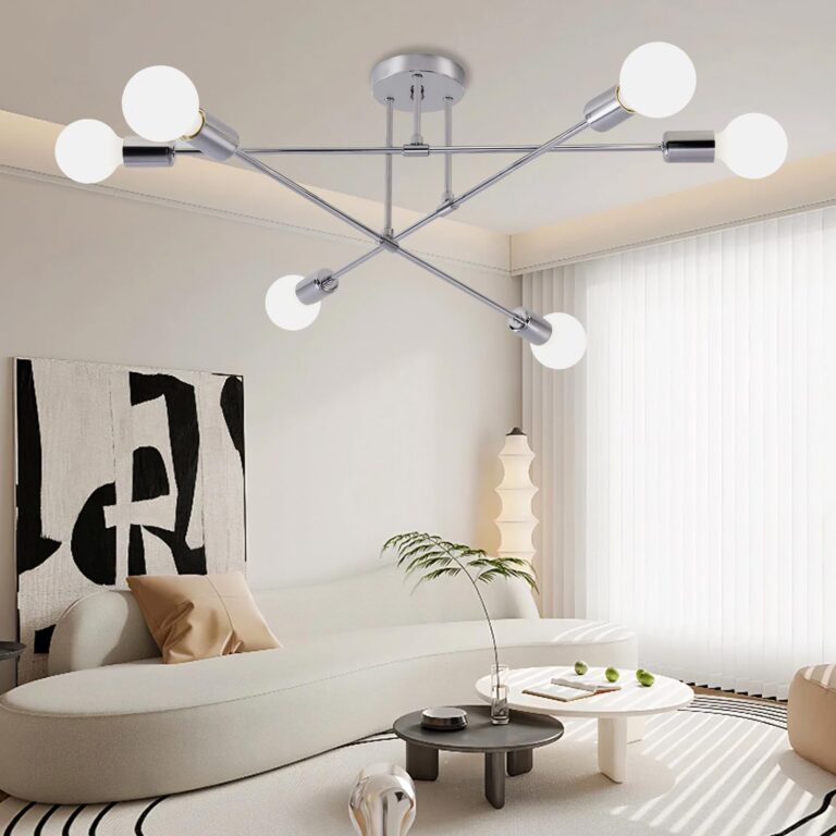 60 W 6 luci da soffitto – attacco E27 lampadario retrò Sputnik lampada da soffitto per camera da ...