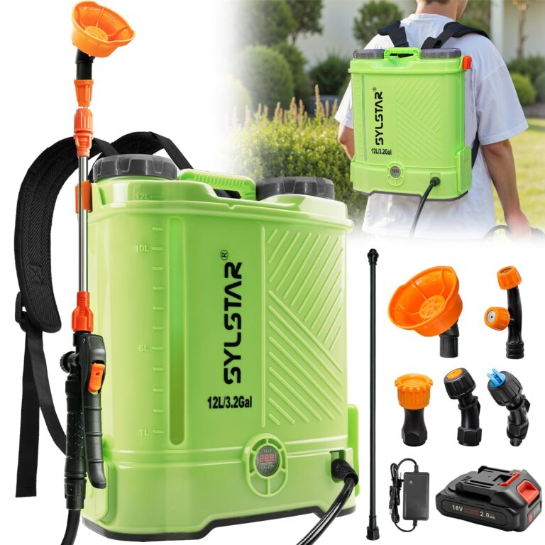 SYLSTAR Pompa Irroratrice a Spalla 12L, 5,5 bar, per Batterie Makita 18V