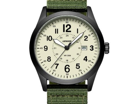 LENQIN Orologio Uomo Quarzo in Acciaio Inossidabile 30m