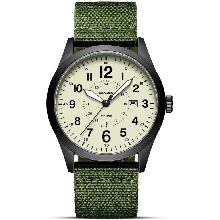 LENQIN Orologio Uomo Quarzo in Acciaio Inossidabile 30m