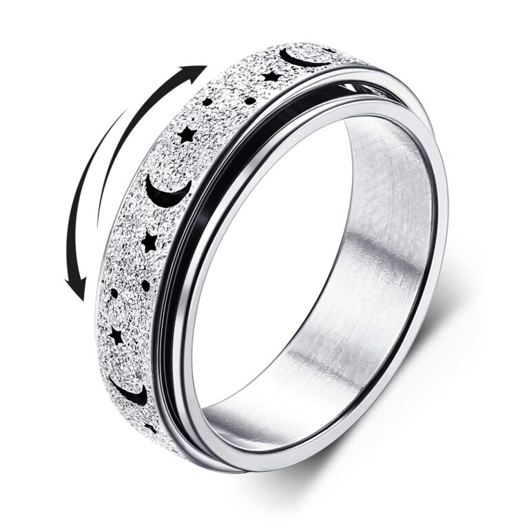 Diamday Anello antistress spinner in acciaio inossidabile