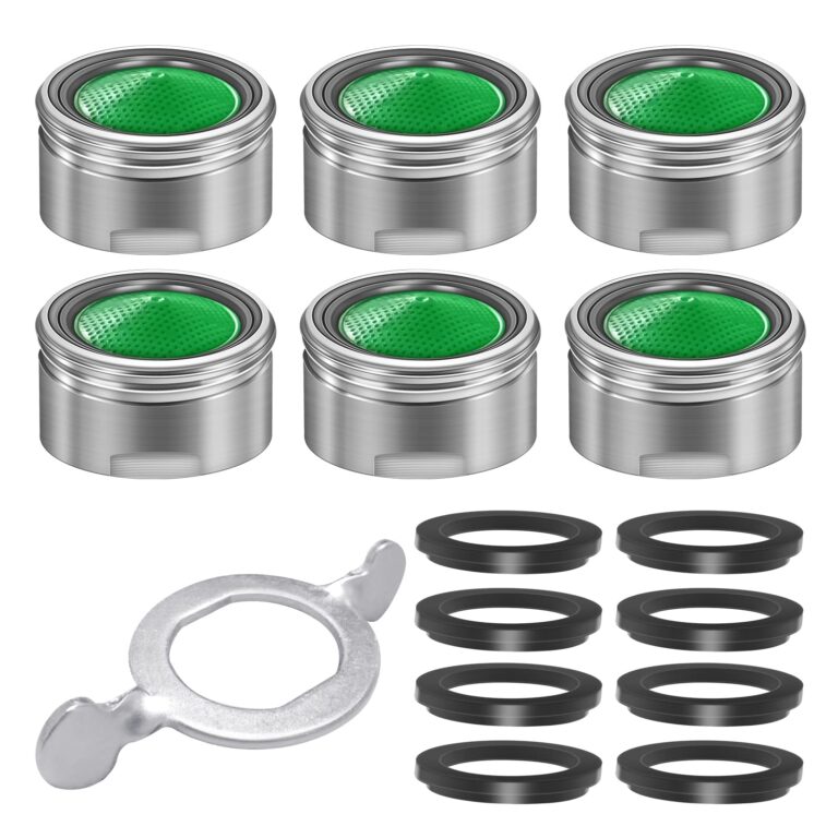 QEIHITYO Aeratore Rubinetto M24 in Ottone Cromato – Set da 6 Pezzi