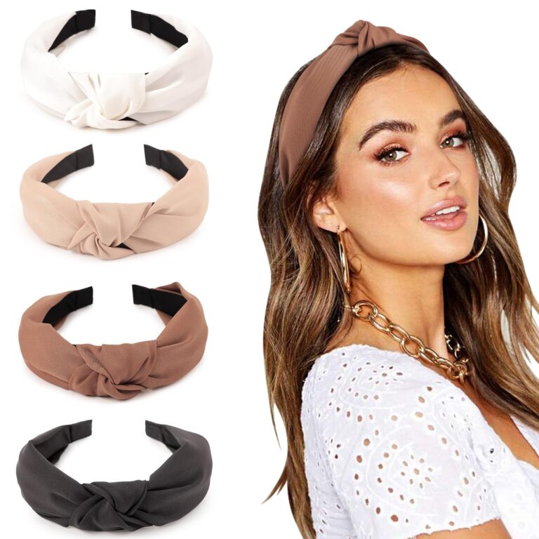 DRESHOW Fasce Capelli Donna Annodate, 4 Pezzi Larghe Stile Boho
