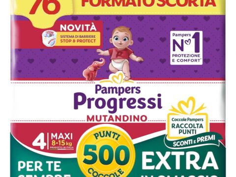 Pampers Progressi Mutandino Taglia 4 (8-15 kg), Formato Scorta