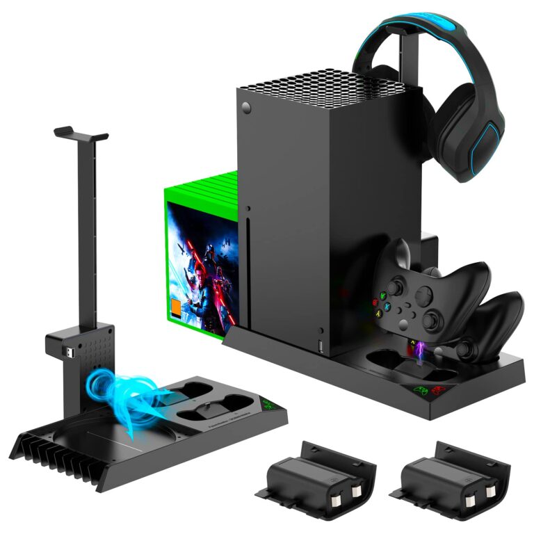 FASTSNAIL Supporto Verticale 5in1 con Ventola di Raffreddamento per Xbox Series X