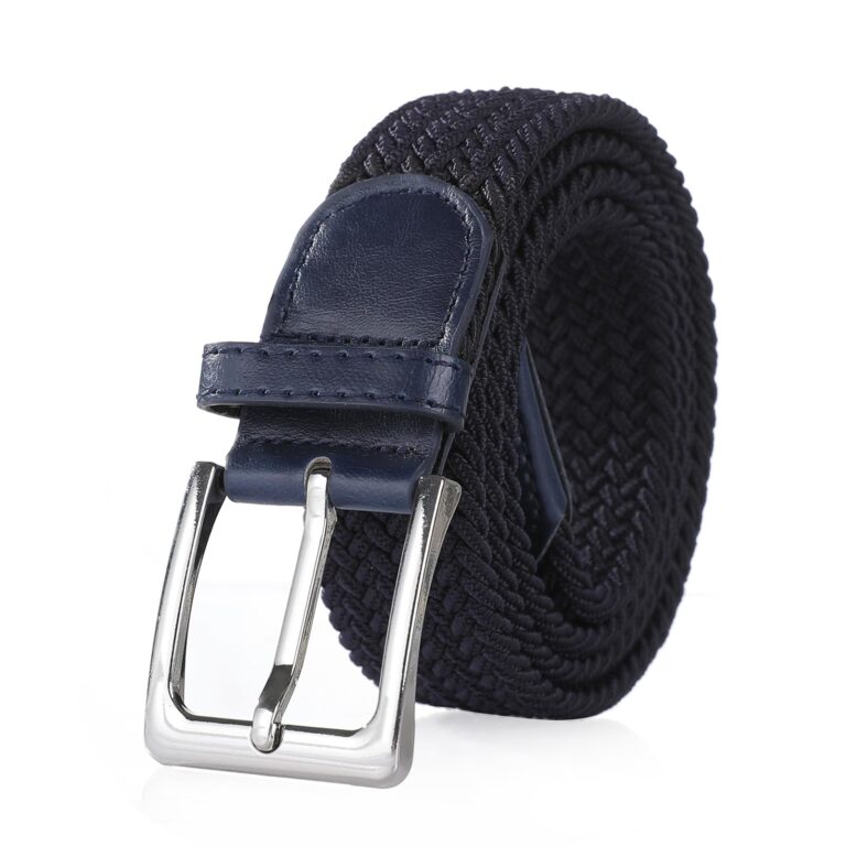 Bella Accessori Cintura Elastica Intrecciata con Fibbia per Uomo e Donna