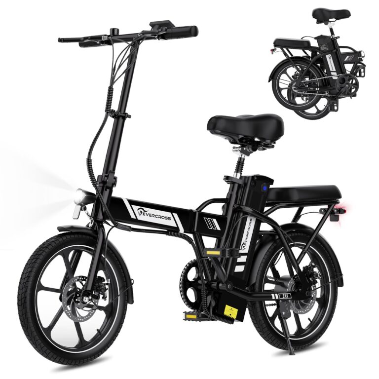 EVERCROSS Bicicletta Elettrica per Adulti, 250W Bici da Montagna,16"/20" Pneumatici Grassi E-Bike, Fino a 25KM/H, 36V/48V ...