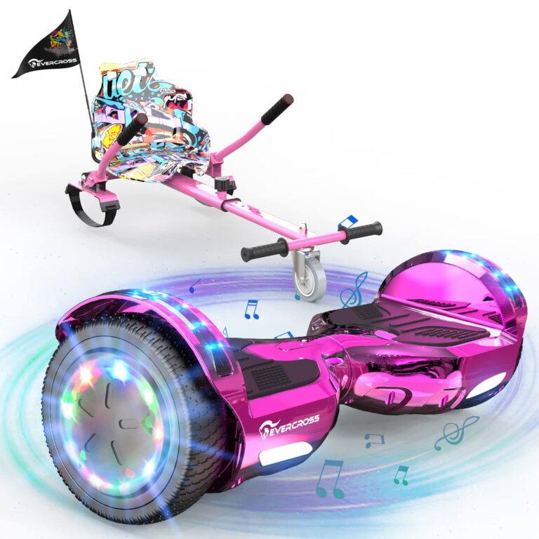 EVERCROSS Hoverboards con sedile da 6,5 pollici, Hoverboards Bluetooth abilitato per app, Go Kart con 3 luci a pedale, Sel...