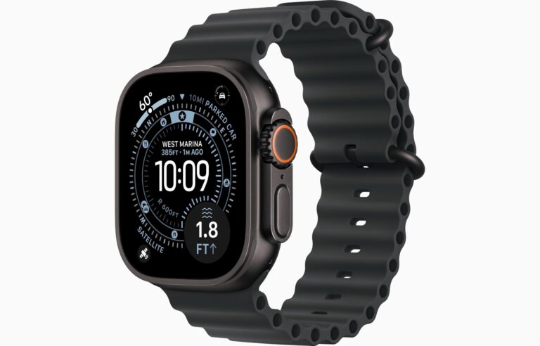 Apple Watch Ultra 3 [GPS + Cellular, 49mm] Cassa in Titanio Nero con Cinturino Ocean Nero (Ricondizionato)