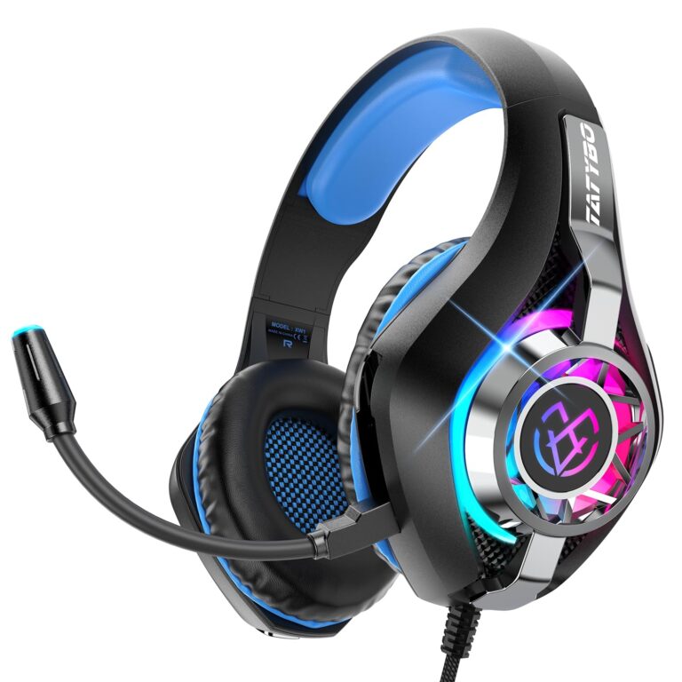 Tatybo Cuffie Gaming con microfono noise cancelling e bass profondo