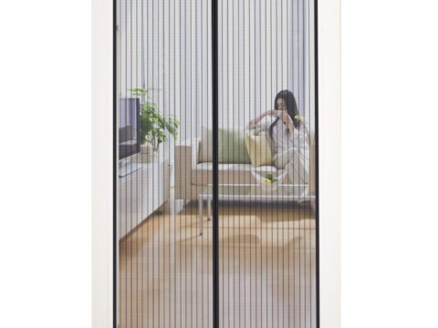 MYCARBON Zanzariera magnetica 120×240 cm per porte nera