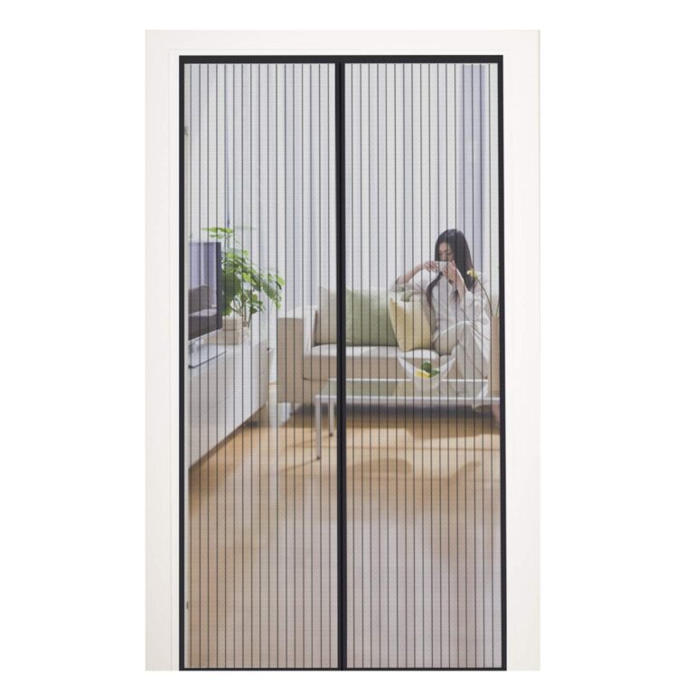 MYCARBON Zanzariera magnetica 120x240 cm per porte nera