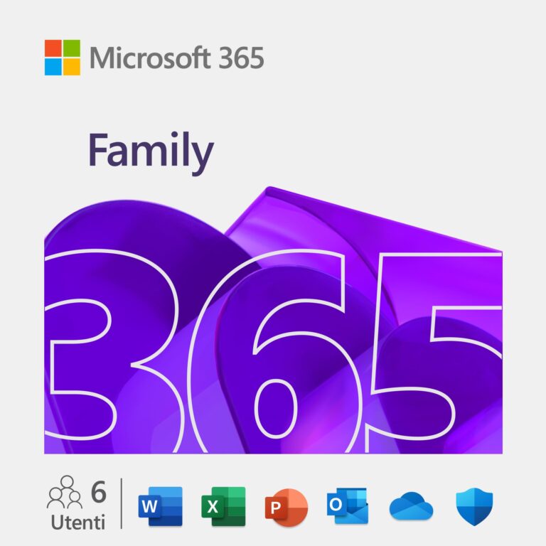 Microsoft 365 Family – 12 mesi per 6 persone con OneDrive 6TB
