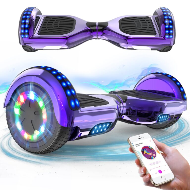 RCB Hoverboard 6.5 inch Auto-bilanciato Hover Board con Colorato luci sulle Ruote e Bluetooth, Il miglior Regalo per Bambi...