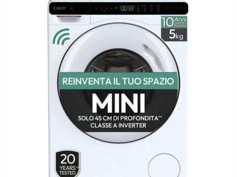 Candy ProWash 700 Mini Lavatrice 5 kg Slim Motore Inverter Classe A