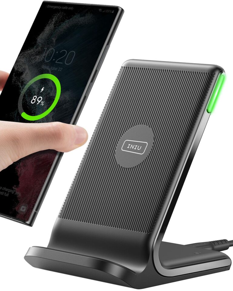 INIU Caricatore Wireless 15W con Supporto e Luce Adattiva