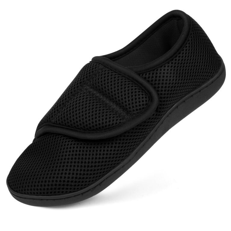 HOTUT Pantofole Uomo Elasticizzate con Strappo per Anziani