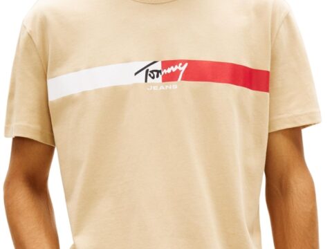 Tommy Jeans T-shirt a righe Signature con logo