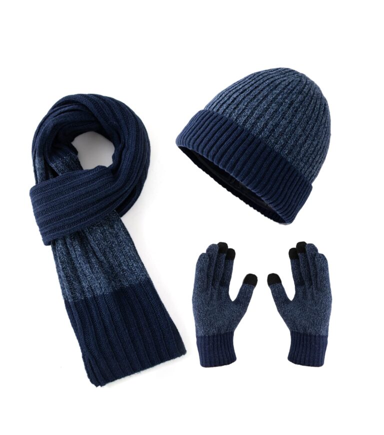 Lallier Set 3 Pezzi Invernale: Cappello Beanie, Sciarpa e Guanti Touch Screen