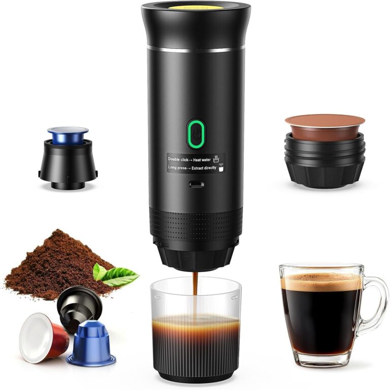 Macchina da Caffè Espresso Elettrica Portatile, Macchina Caffe Portatile 3 In 1 Macchina Caffe, 5...
