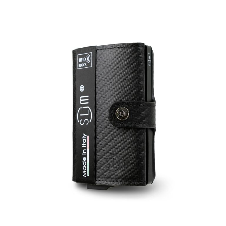 Porta carte slim schermato RFID, portafoglio sottile unisex