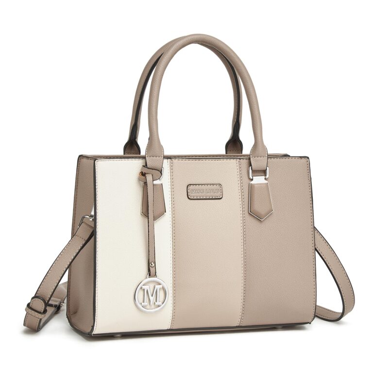 Miss Lulu Borsa a Mano Donna Media Tracolla PU Color Block