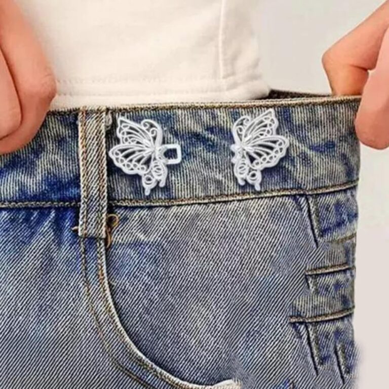 Tenditore Vita Regolabile a Farfalla per Jeans - 2 Paia