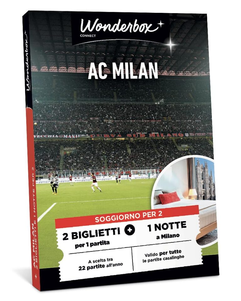 Wonderbox Connect - Cofanetto Regalo - AC Milan Soggiorno - 1 Partita + 1 Notte in Albergo a Mila...