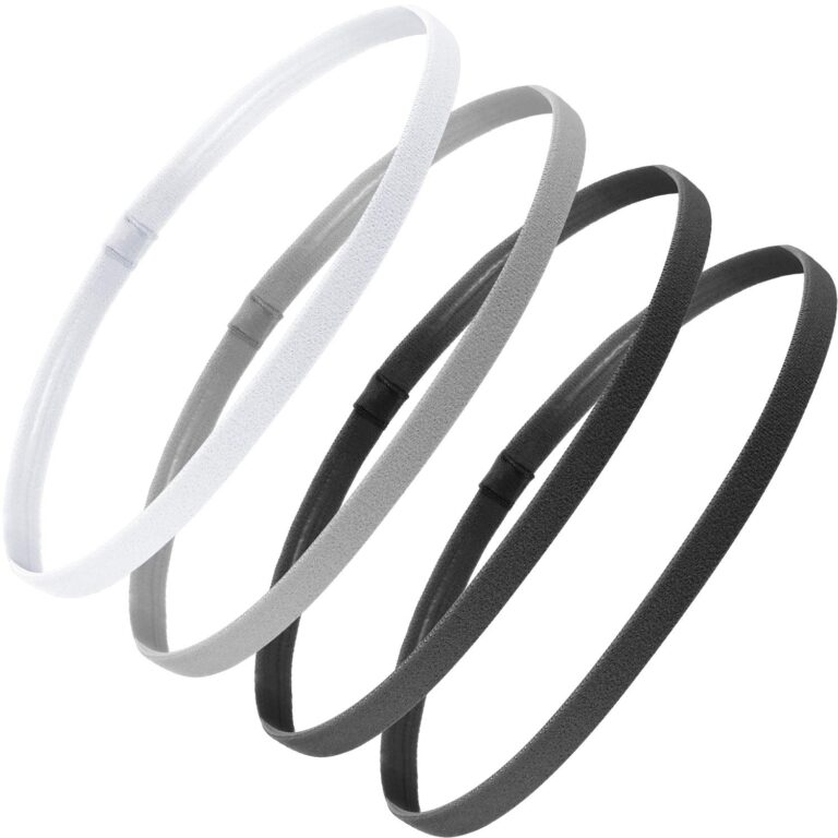 Set 4 fasce sportive spesse antiscivolo - Nero grigio bianco