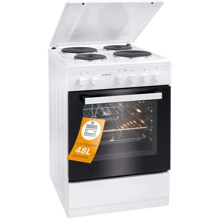 Bomann Cucina elettrica 50 cm con 4 piastre e forno 48 litri